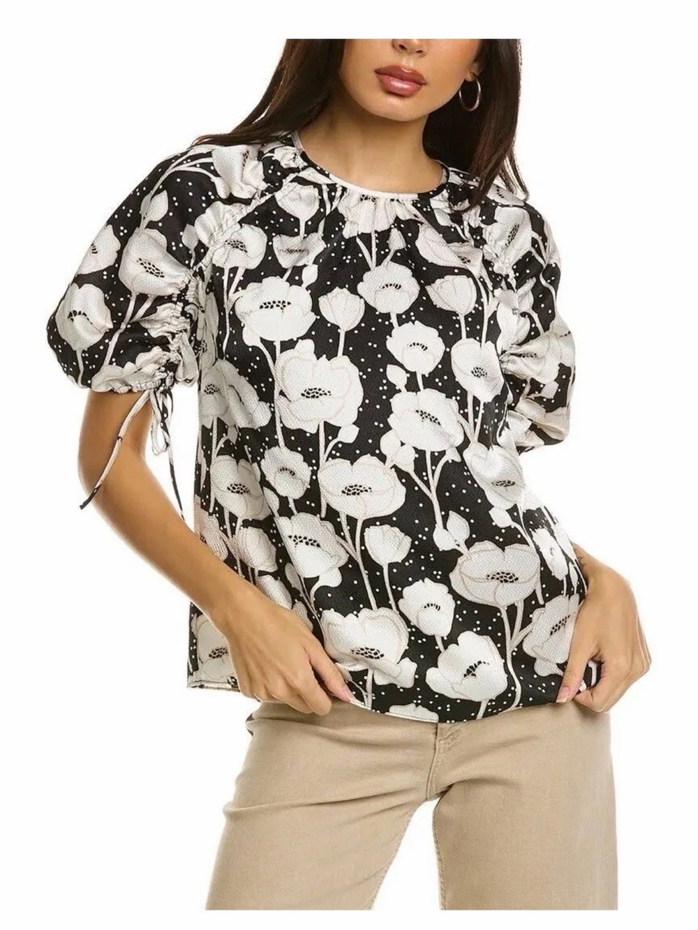 Ted Baker London Luciani Floral Print Cinched Puff Sleeve
Blouse shirt